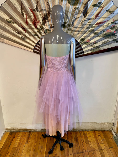 1950s Lilac Tulle Dress, XS / S