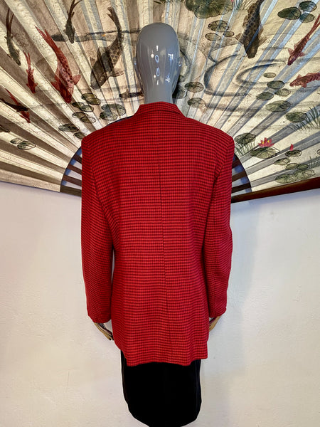 Alfred Sung Houndstooth Blazer, M