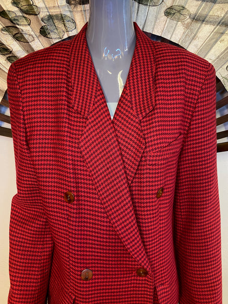 Alfred Sung Houndstooth Blazer, M