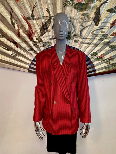 Alfred Sung Houndstooth Blazer, M