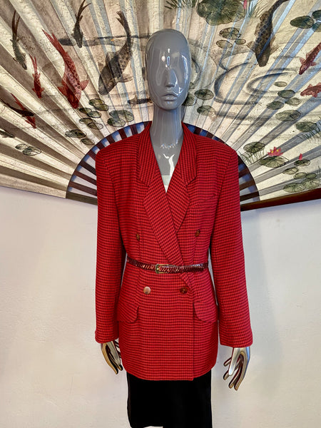 Alfred Sung Houndstooth Blazer, M