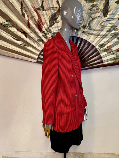 Alfred Sung Houndstooth Blazer, M