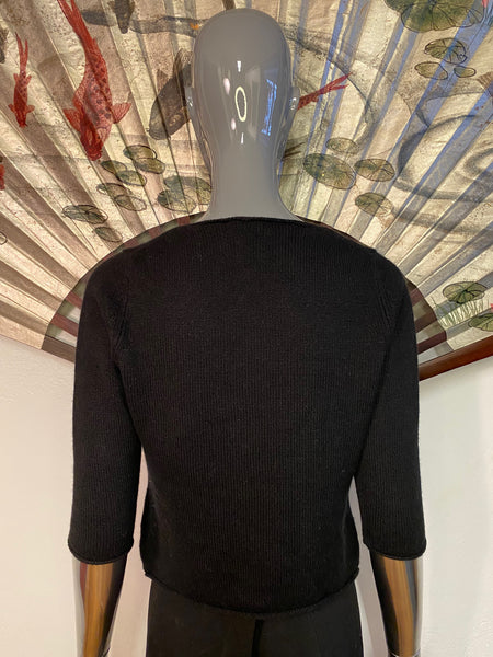 Vintage Black Cashmere Sweater, S