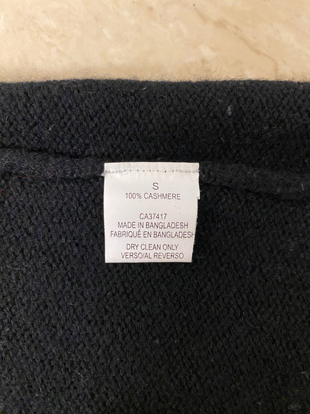 Vintage Black Cashmere Sweater, S