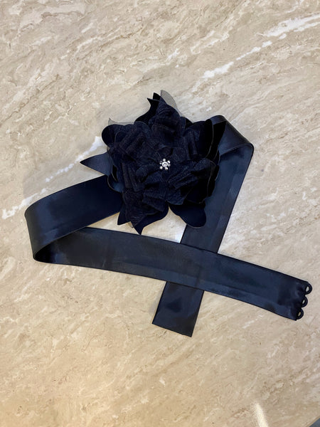 Organza Flower Belt, W: 31.5"