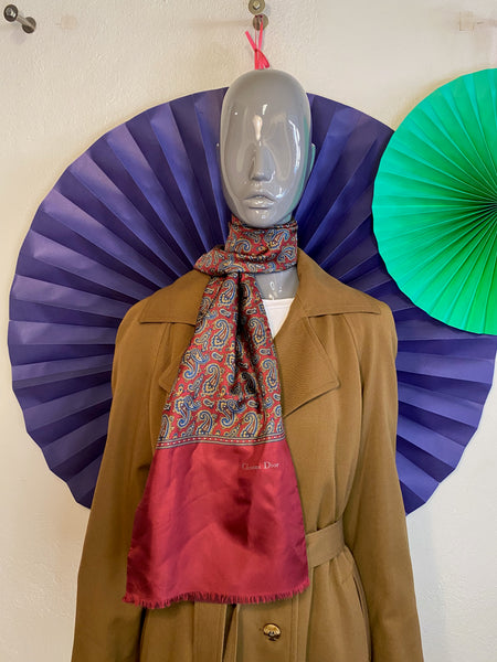 Christian Dior Silk / Wool Scarf, Unisex