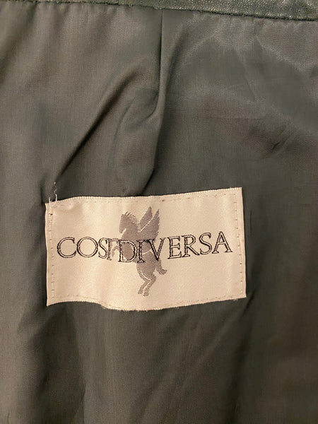 High Waist Leather Mini Skirt, W:  29.5"