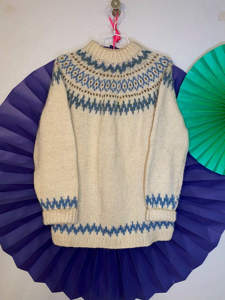 Hand Knit Icelandic Sweater, S / M