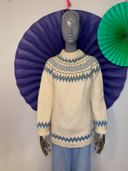 Hand Knit Icelandic Sweater, S / M