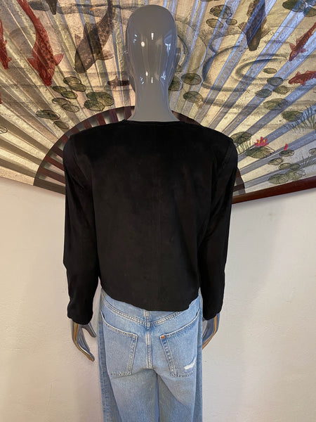 Cropped Suede Jacket, S
