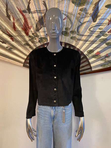 Cropped Suede Jacket, S