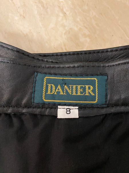 Leather Midi Skirt, W:  27.25"