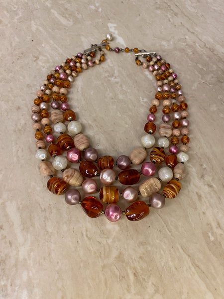 Stone & Pearl Mix Necklace