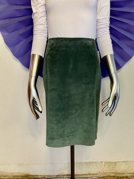 Suede Vest & Skirt Set, M