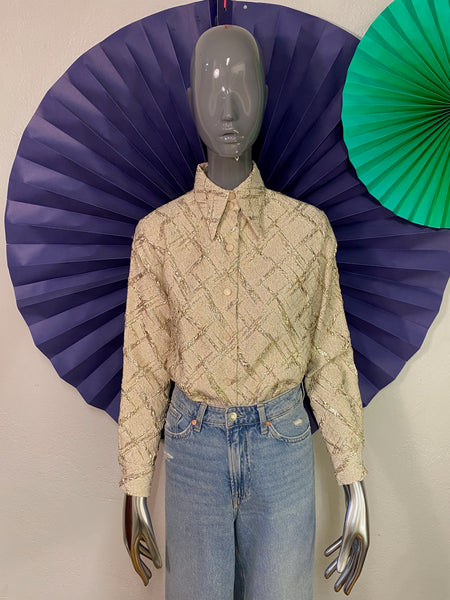 1970s Dagger Collar Shirt, XS