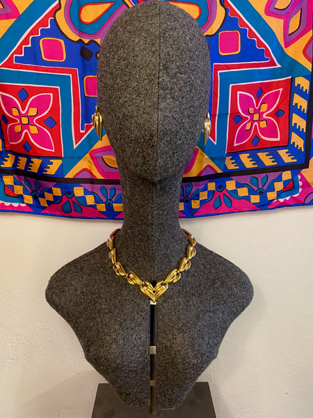 Gold-tone Necklace and Earring Set