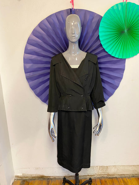 1950s Dress & Jacket Set, L / XL