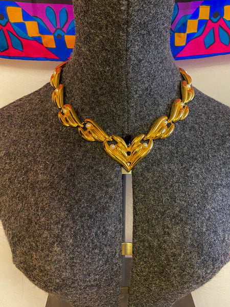 Gold-tone Necklace and Earring Set