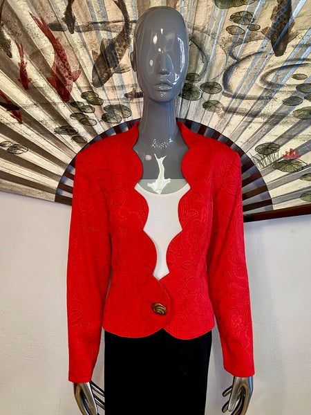 Jackie K Scallop Edge Blazer, L