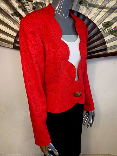 Jackie K Scallop Edge Blazer, L