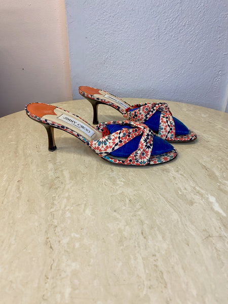 Jimmy Choo Silk Mules, 7.5