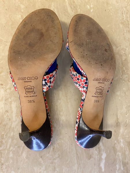 Jimmy Choo Silk Mules, 7.5