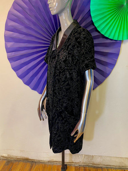 Karl Lagerfeld Paris Velvet Dress, L