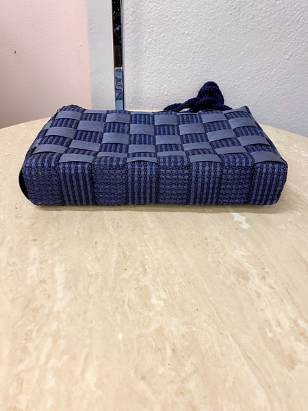 Navy Basketweave Bag