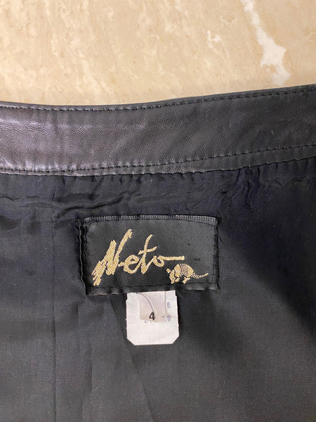 Leather Wrap Skirt, XS