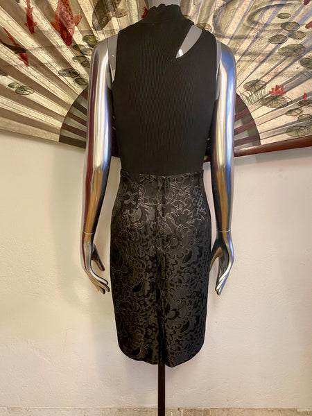 Ports Black Brocade Skirt, XS / S