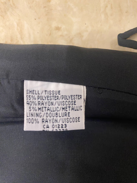 Ports Black Brocade Skirt, XS / S