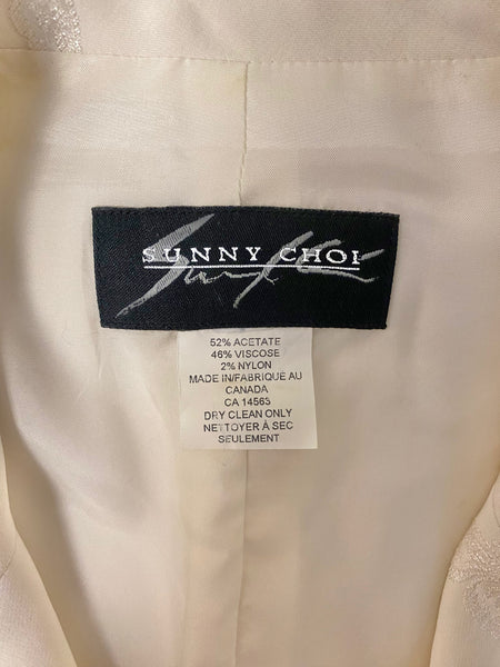 Butterfly Jacquard Skirt Suit, L