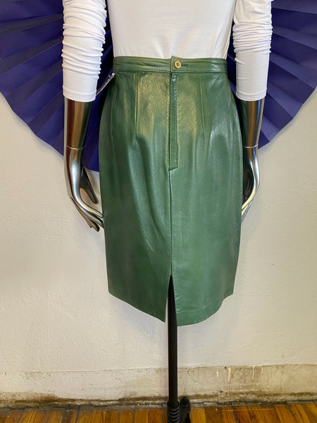 Leather Pencil Skirt, S