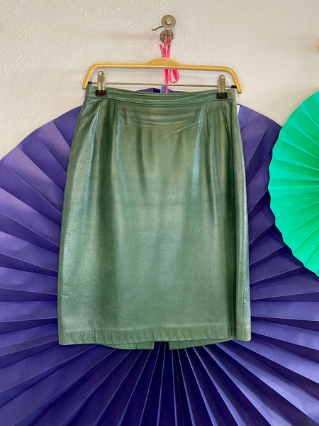 Leather Pencil Skirt, S