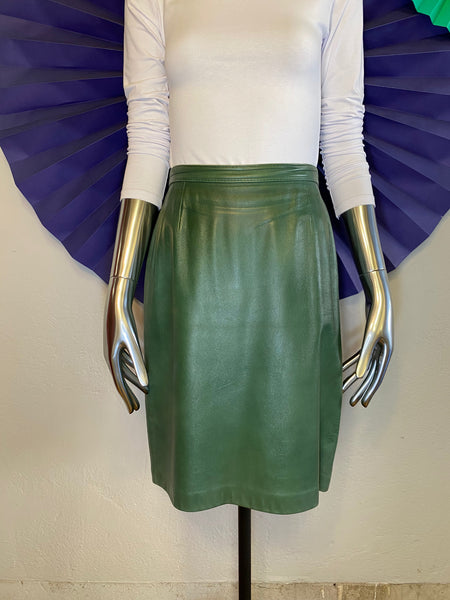 Leather Pencil Skirt, S
