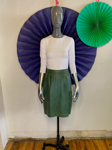 Leather Pencil Skirt, S