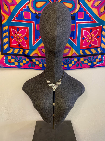 'V' Rhinestone Necklace