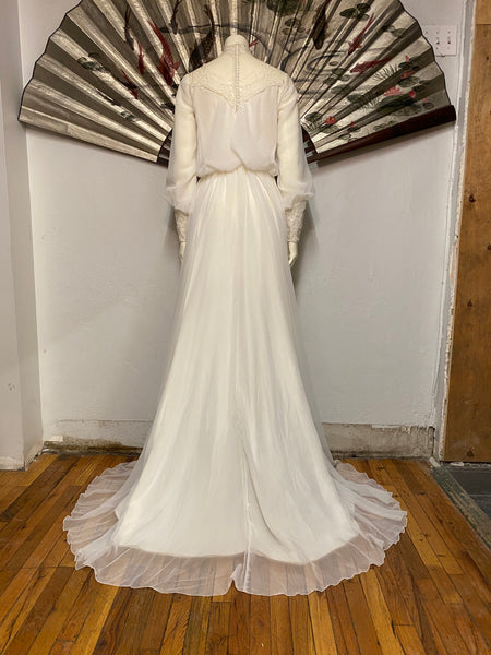 1970s Wedding Dress, S