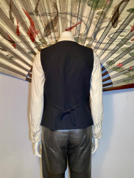 Alan Cherry Leather Vest, L