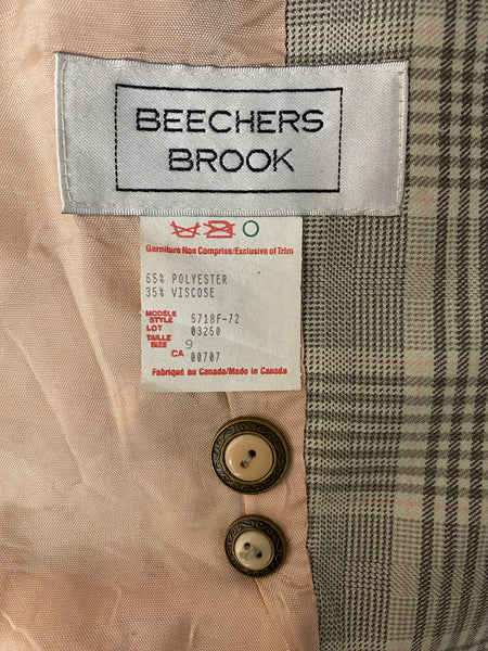 Glen Check Skirt Suit, S