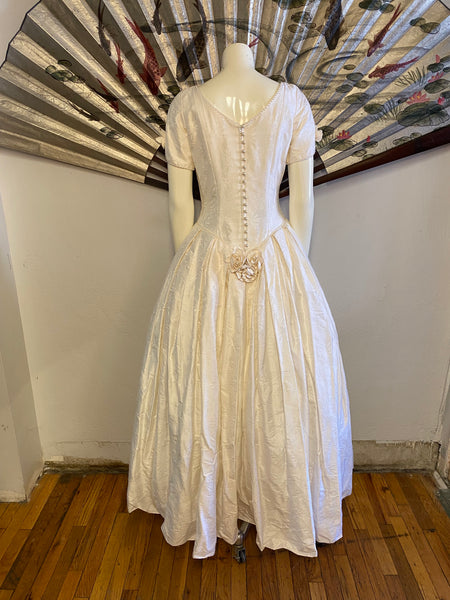 Silk Jacquard Wedding Dress, M