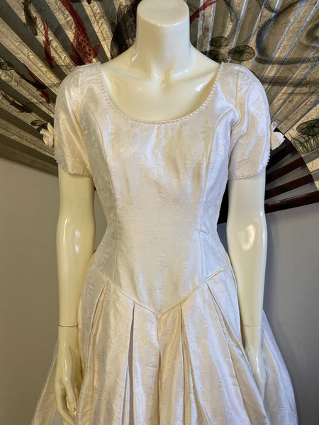 Silk Jacquard Wedding Dress, M