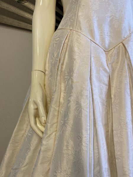Silk Jacquard Wedding Dress, M
