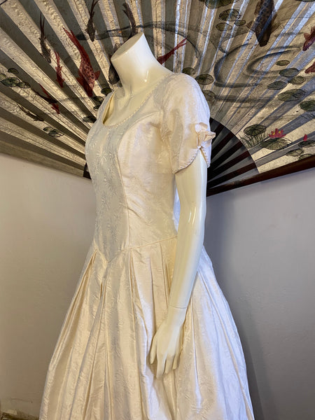 Silk Jacquard Wedding Dress, M