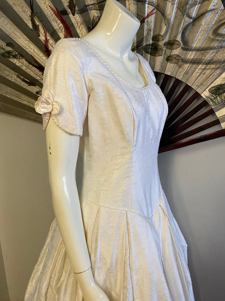 Silk Jacquard Wedding Dress, M