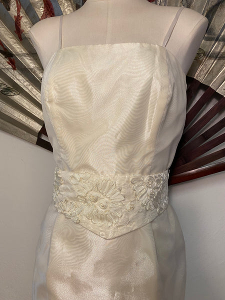 Spaghetti Strap Fitted Wedding Dress, L