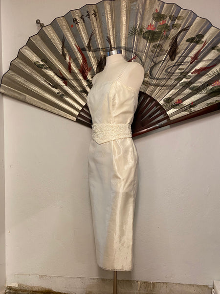 Spaghetti Strap Fitted Wedding Dress, L