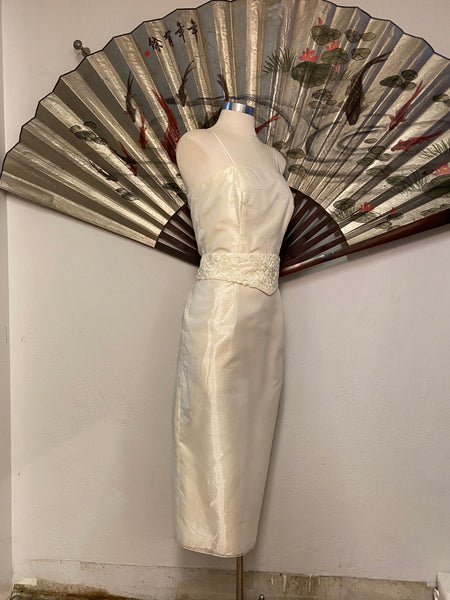 Spaghetti Strap Fitted Wedding Dress, L