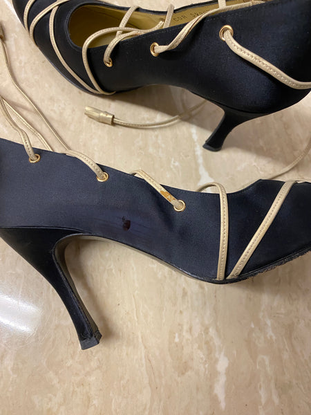 Charles Jourdan Lace-up Heels, 8.5