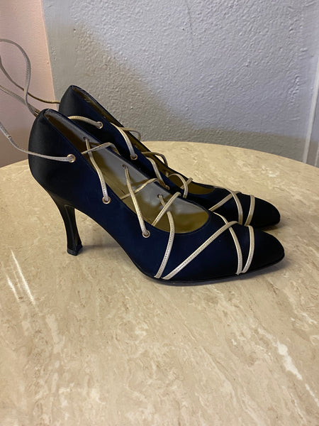 Charles Jourdan Lace-up Heels, 8.5